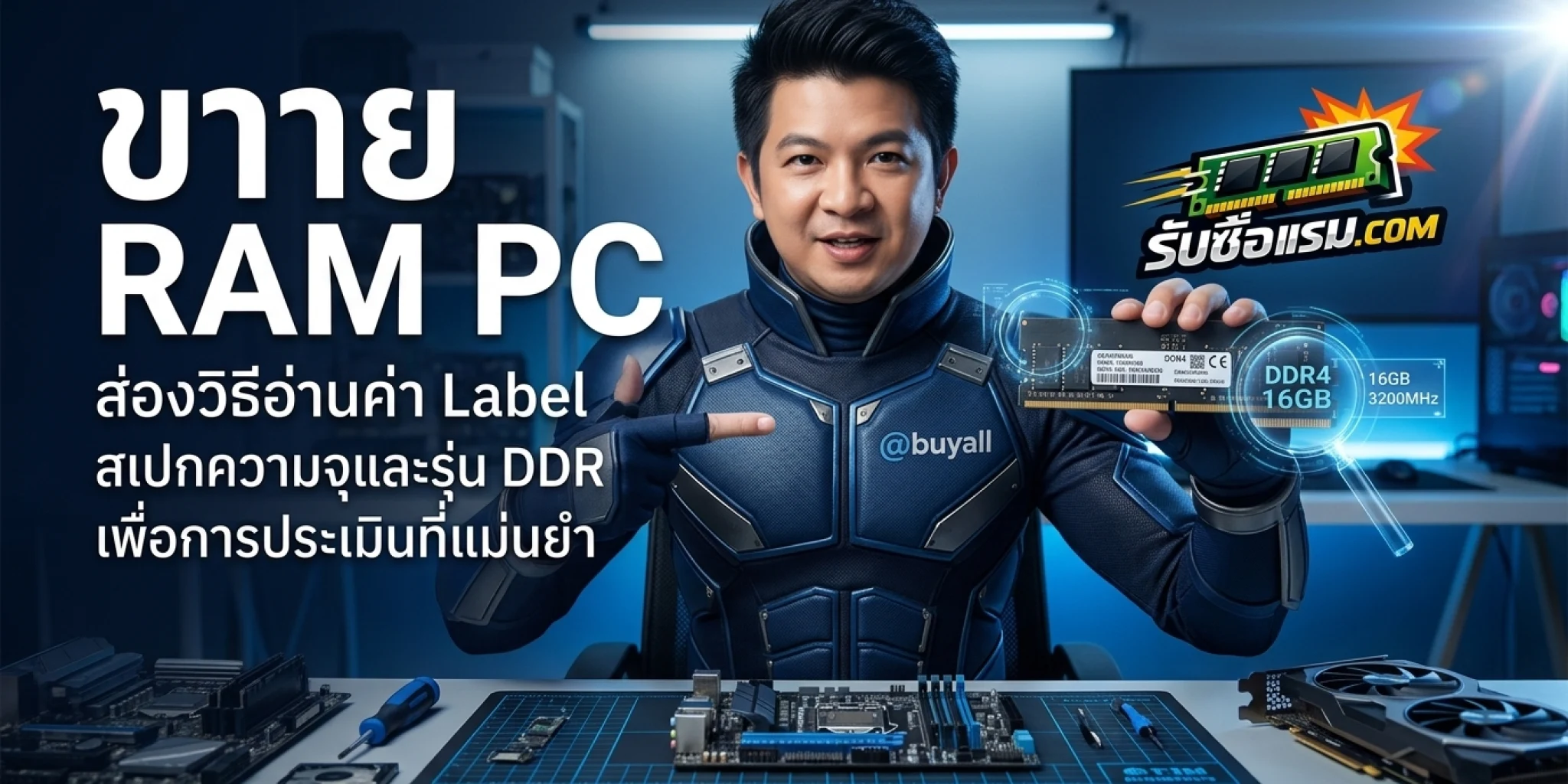 ขาย RAM PC ส่องวิธีอ่านค่า Label สเปกความจุและรุ่น DDR เพื่อการประเมินที่แม่นยำ